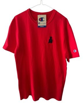 Champion Heritage Red Short-Sleeve Men's T-Shirt Size Medium Crew Neck